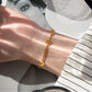 TT100052 Sajewell Titanium Steel 18K Gold Plated Mini Daisies Charm With Beads Bracelet