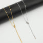 TT300067 Sajewell Titanium Steel 18K Gold Plated Sparkle Flat Sequin Chain Choker Necklace
