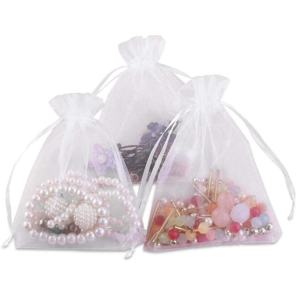 Electomania 100 pcs Organza Pouch Bag Drawstring Strong Gift Candy Bag –  Electo Mania