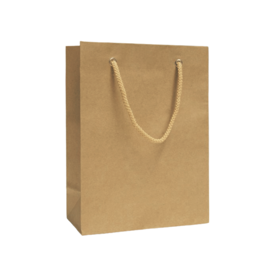 JB600008 Sajewell Brown Rope Handle Kraft Paper Bags Size M