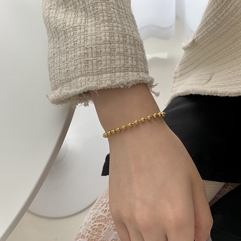 3MM Yellow Gold Filled Bracelet with 4MM Sterling Silver – Karen Lazar  Design