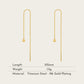 TT200037 Sajewell Titanium Steel Simple Ball & Bar Drop Threader Earrings
