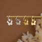TT200053 Sajewell Titanium Steel Flower Huggie Hoop Earrings