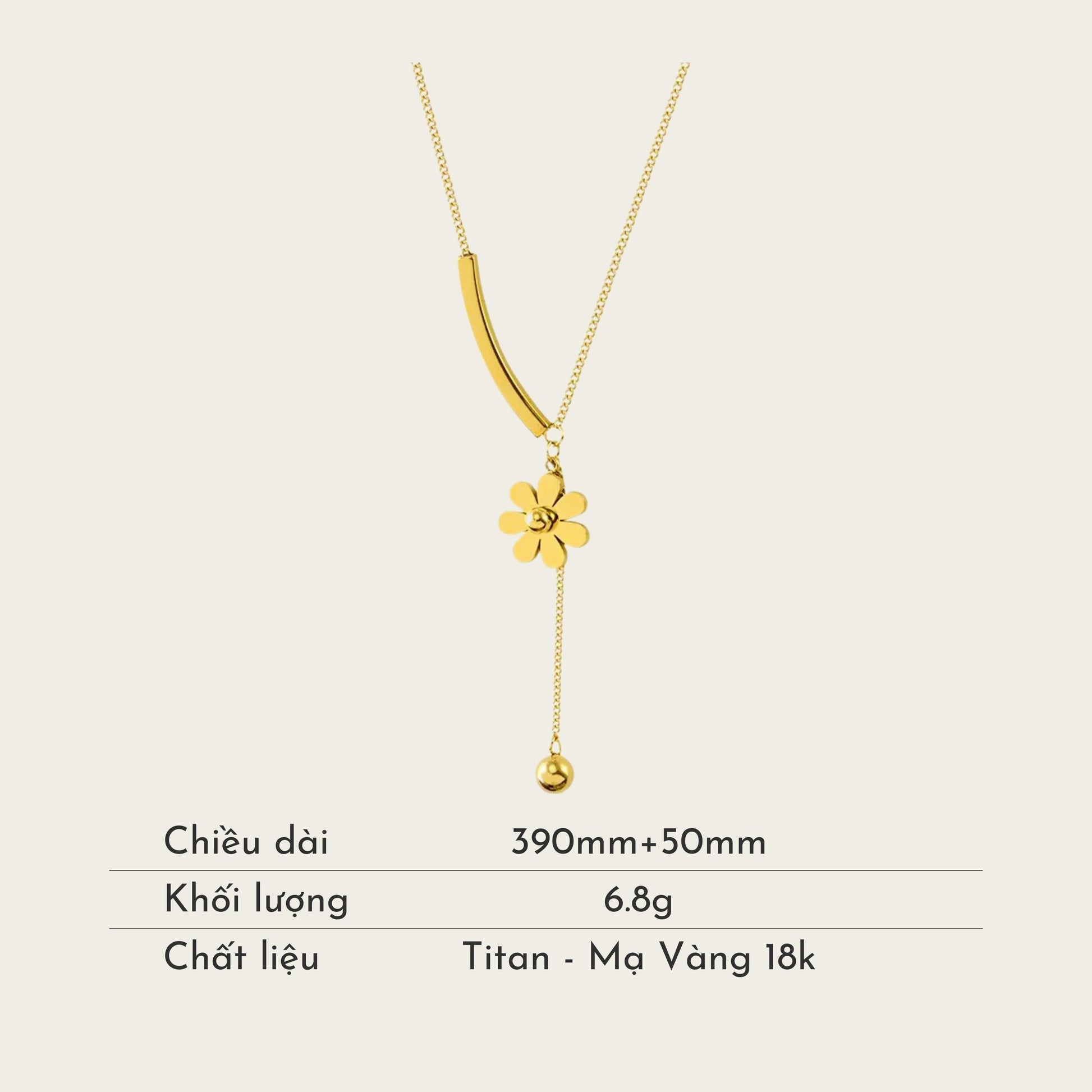 TT300054 Sajewell Titanium Steel Daisy Clavicle Chain Drop Necklace