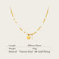 TT300061 Sajewell Titanium Steel 18K Gold Plated Heart Charm with Beaded Freshwater Pearl Necklace