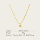 TT300062 Sajewell Titanium Steel 18K Gold Plated Single Little Bell Pendant Bead Chain Necklace