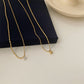 TT300046 Sajewell Titanium Steel Single Little Zircon Pendant Bead Chain Necklace