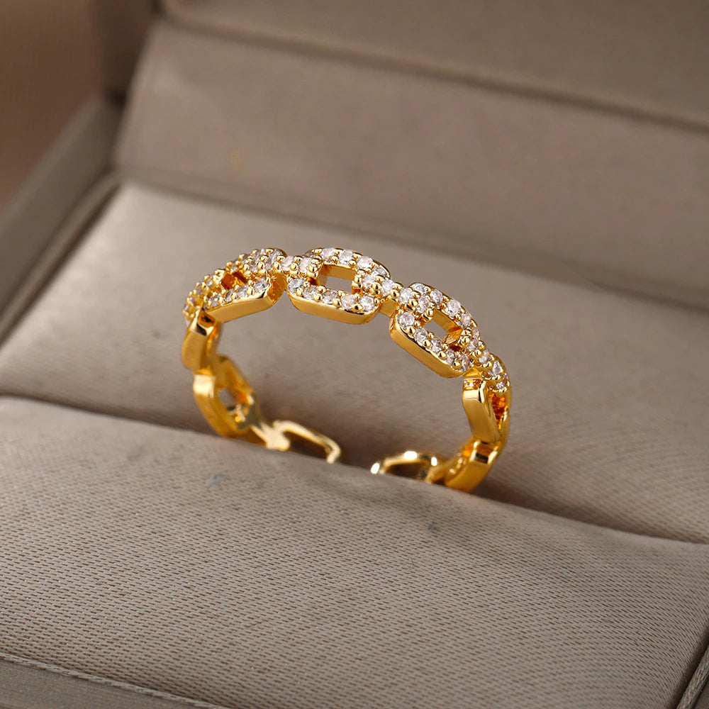 Didi Thin Gold Stackable Ring Band - Waterproof Rings